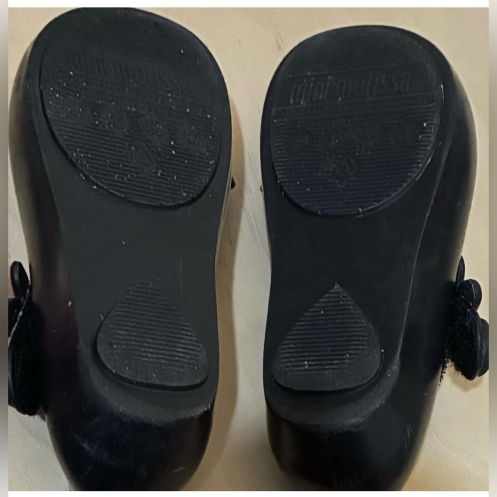Mini Melissa Black Big Eyes Owl Shoes Girls Size 8 - Picture 5 of 14